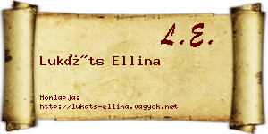 Lukáts Ellina névjegykártya